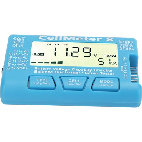 Testeur numérique capacité batterie contrôleur tension pour LiPo LiFe Li-ion NiMH NiCd 2-8S avec écran LCD (1/5)