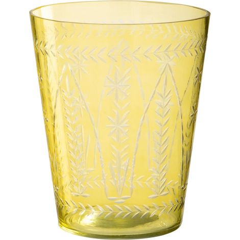 Vase en Verre "Tarifa" 23cm Jaune