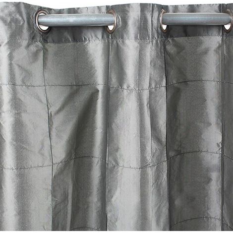 WILLIAM - Rideau en taffetas gris 150x250