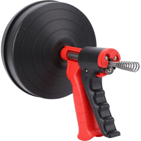 Desatascador manual o con taladro, resorte de acero al manganeso de alta dureza 65, removedor de obstrucciones, manguera flexible para inodoros y cocinas, 10 m -Crezuo