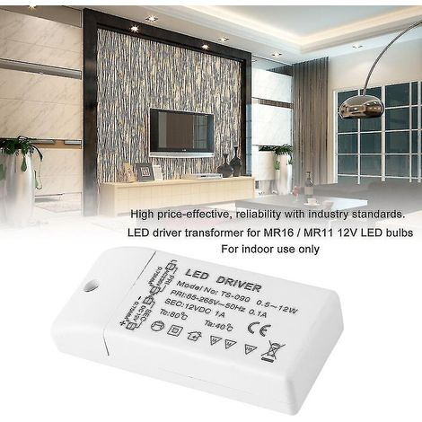 Alimentation LED 220V-240V pour ampoules LED MR16/MR11 12V (1/3)