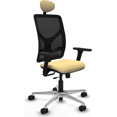 Chaise piqueras y crespo Motilla similicuir crème maille noire (1/2)