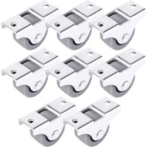 Set mit 8 Mini-Möbelrollen, 25 mm Feststellrollen für Möbel und Geräte (1/5)
