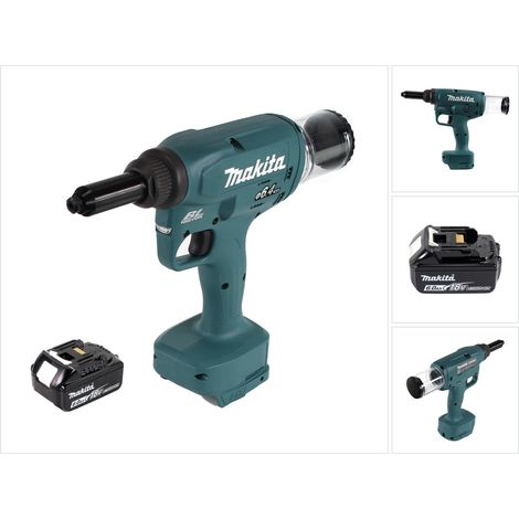 Makita DRV 250 G1 Rivettatrice a batteria 18 V 20 kN Brushless + 1x batteria da 6,0 Ah - senza caricabatterie (1/5)