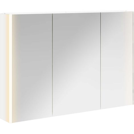 Maison Exclusive - Badezimmerspiegelschrank Weiß 103,5 x 15,5 x 7