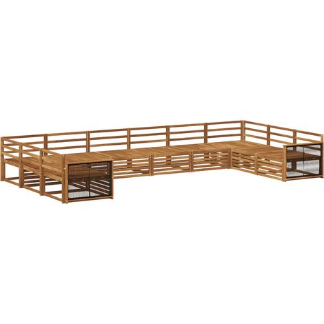 Sofa Sets 10 pcs Solid Acacia Wood vidaXL (1/5)