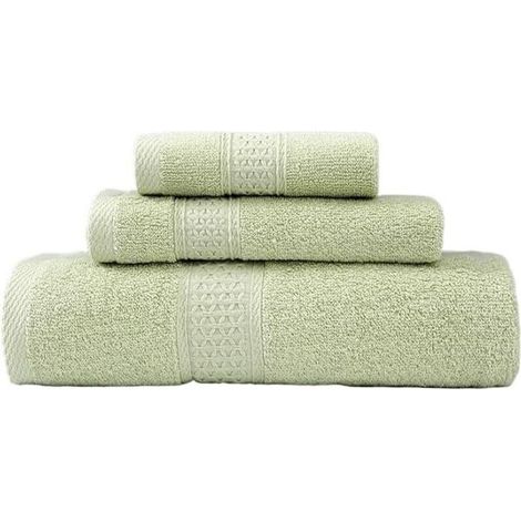 Hochwertige, weiche und saugfähige türkische Handtücher, 3-teilig, graugrün, aus langstapeliger Baumwolle, Geschenkset (1/4)