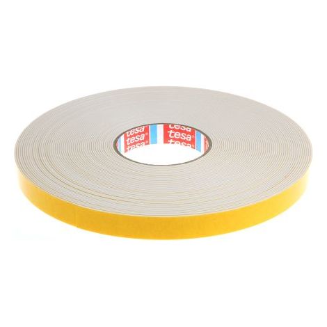 Ruban mousse adhésif Polyéthylène double face Tesa 62936, Blanc, 19mm x 25m x 1.6mm ( Prix pour 1 )