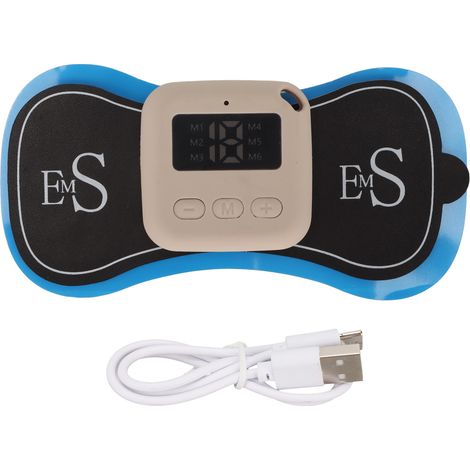 Patch de massage cervical USB rechargeable étanche, micro-courant pour débloquer les méridiens, soulager la fatigue corporelle, gris. (1/5)