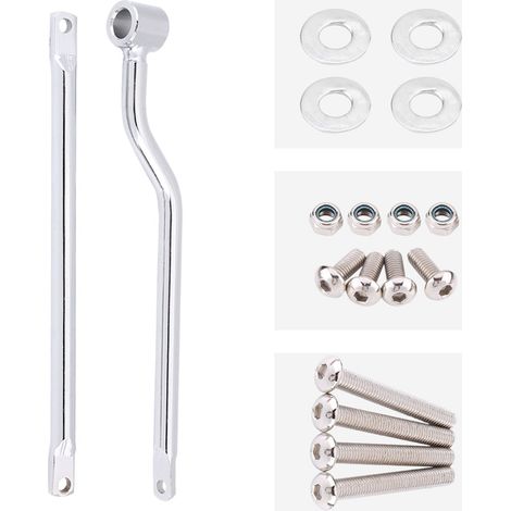 Kit de supports de sacoches pour moto Honda Suzuki Yamaha Kawasaki, en argent (1/5)