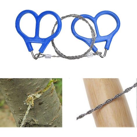 Scie en plastique de 60 cm pour l'extérieur, anneau en fil d'acier, kit d'outils de survie idéal pour les voyages, la randonnée et la chasse en cas d'urgence. Livraison rapide. (1/5)