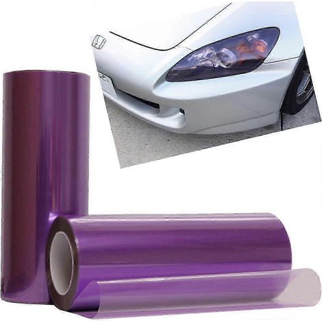 Film vinyle teinté autocollant violet pour phares, feux arrière et antibrouillards (11 x 39 pouces). (1/5)