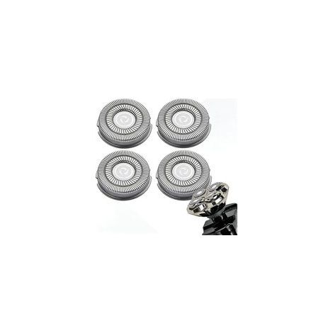 Lot de 4 lames de rechange compatibles avec les têtes de rasage Skull Pitbull Gold/Silver/Platinum PRO, super près. (1/4)