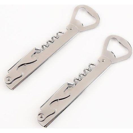 14 cm lange Flaschenöffner aus Edelstahl, 2er-Set (1/5)