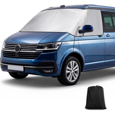 Couverture Pare-Brise Camping Car pour T5 T6 (2003-2022), Protège Pare-Brise Extérieur en 600D avec Doublure Douce, Imperméable (1/5)