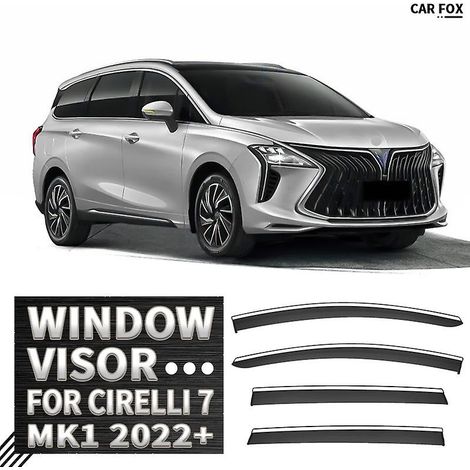 Déflecteurs de pluie pour vitres de voiture Cirelli 7 2020-2025, 4 pièces ( ) (1/5)