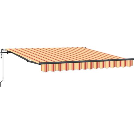 Auvent Rétractable Jaune et Orange 300 x 250 cm (1/5)