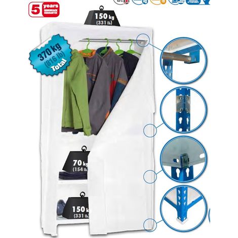 SimonRack - Lagerregal 1800x900x500 - CLICK & KEEP 4/500 WEISS (1/2)