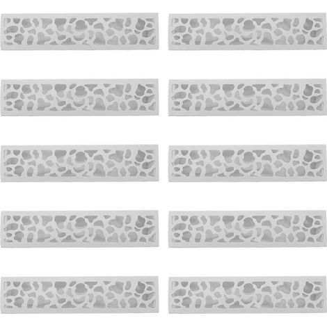 Boîte rectangulaire en papier pour macarons, boîte à biscuits, articles de pâtisserie, blanche, 25,80 x 6,00 x 4,00 cm, conservation des aliments, 10 pièces par paquet. (1/5)