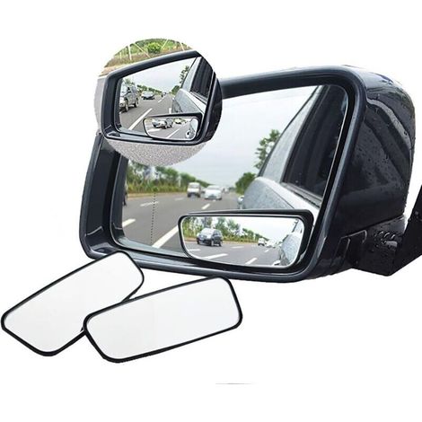 360° Tourner Miroir de Point Aveugle,Adjustabe Grand Angle Retroviseur HD Verre Convex Side View Mirror for Car (1/4)