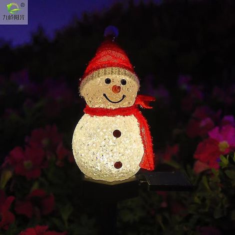 Guirlande lumineuse LED solaire rouge pour décorations de Noël, bonhomme de neige, ornements de jardin, cadeaux de Noël et du Nouvel An - Rouge (1/5)