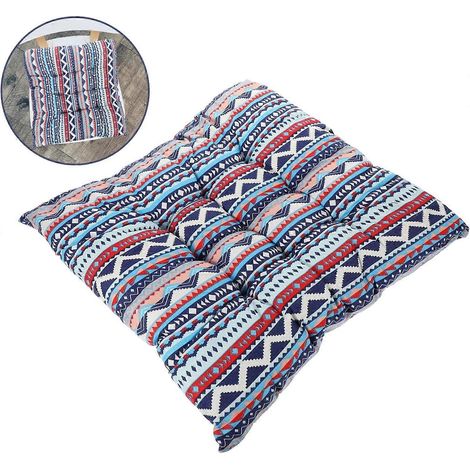 Coussin de chaise style bohème ethnique, coussin de chaise bohème, coussin de siège patchwork, coussins de chaise (1/4)