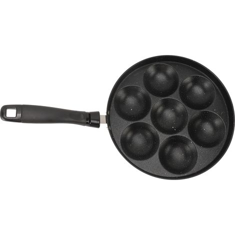 Poêle à Oeufs Multi-usages 7 Cavités Anti-adhérent avec Manche pour Cuisine Domestique (1/5)