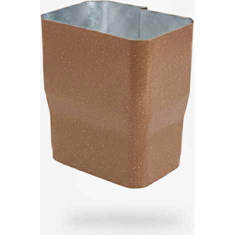 Manchon de raccordement pour descente rectangulaire 60x80 mm en aluminium cuivre - ALUHOME