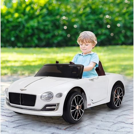 Auto elettrica per bambini Bentley GT con licenza e telecomando, bianca HAVRYA (1/4)