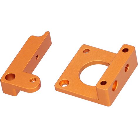 Bloc chauffant en alliage d'aluminium pour extrudeur MK8, 2 pièces, support montage main gauche, pièces détachées imprimante 3D (1/5)