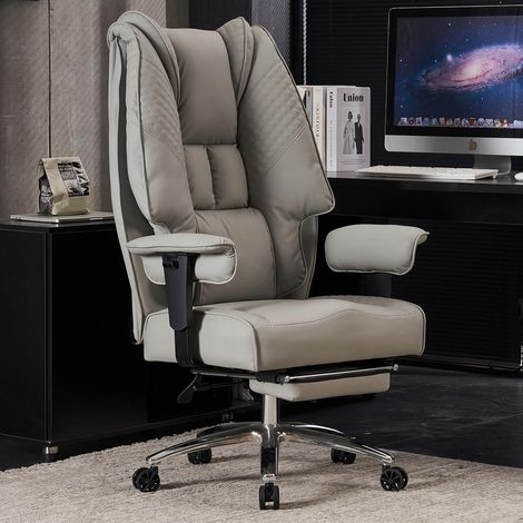 Ergonomischer Bürostuhl mit Hoher Rückenlehne, Verstellbaren Armlehnen, Breitem (1/5)