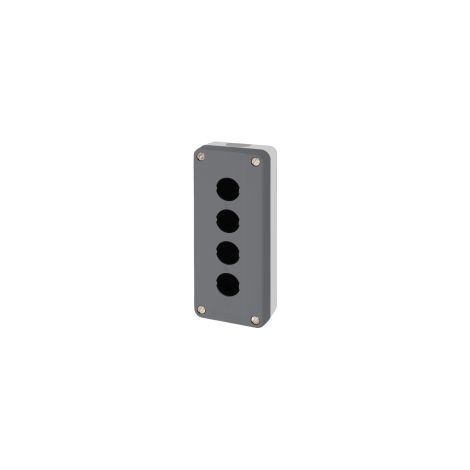 Boite 4 trous Ø22 couvercle gris foncé fond gris clair Harmony XAL