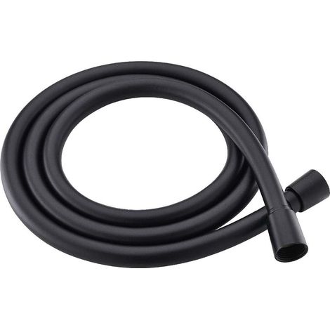 Flexible de Douche 2M Black PVC Anti-déflagrant Tuyau,anti-pliage et fuite adapté, pour toutes les pommes de douche. (2M) (1/5)