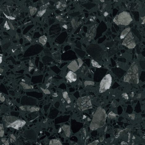 Véritable Carreau Terrazzo fond noir inclusions noires et blanches Millenium 30x30 cm boîte de 0.72m2 Satiné - Gioia Materia (1/3)