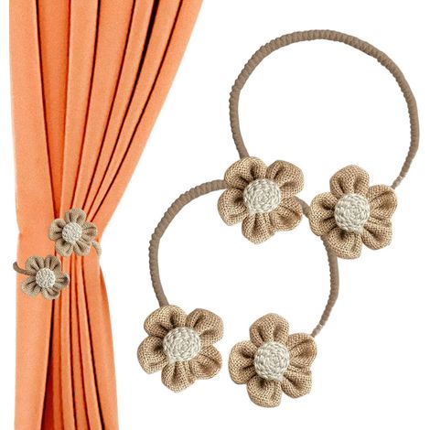 Clip d'Embrase Rideau Liens Torsadés, Cordons Décoratifs, Boucles, Crochets Installation Sans Perçage Ni Outils Requis Embrase Clip Torsadée Boucle Décorative Accessoire Décoration po (1/5)