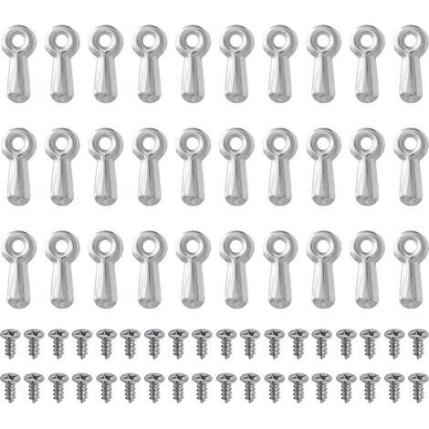 Kit de fixation avec crochets, 100 clips pour cadres photo, fixations pour cadres photo et 100 vis pour accrocher des tableaux, des photos et des peintures - argent. (1/5)