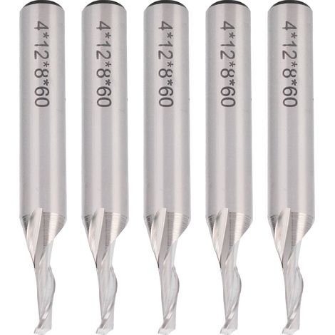 Set mit 5 8-mm-Hartmetall-Fräsern, Gravier- und Fräsern, Wolframstahl-Fräsern, Holzbearbeitung, professionelles Fräswerkzeug (1/5)
