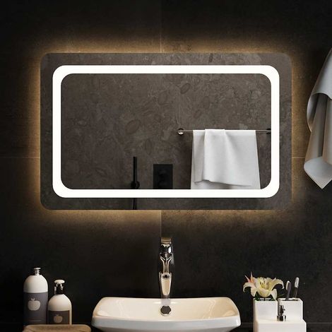 Miroir de salle de bain LED 80x50 cm