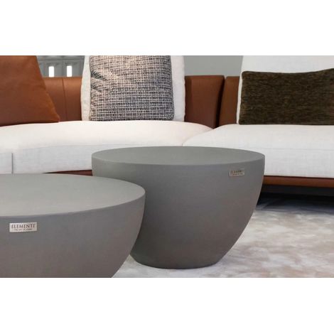 CHRONOS Table d’appoint en béton moderne minimaliste 66 x 66 x 30.11 cm
