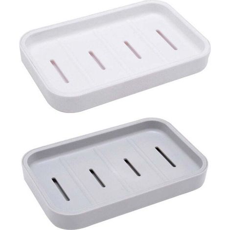 Lot de 2 Porte-Savon Durables, Porte-Savon, Boîte à Savon avec égouttoir Amovible, Porte-Savon de Voyage, Savon Durable Porte-Box, Porte-Savons avec Drain, Porte Savon Cuisine, Soap Box