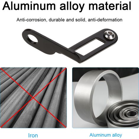 ZTTO Robuster Fahrradkennzeichenhalter aus Aluminiumlegierung (Schwarz) (1/5)