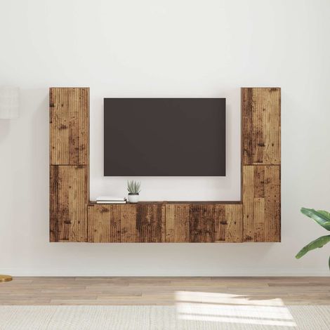 TV-Schrankset 6 pcs Altholz Holzwerkstoff