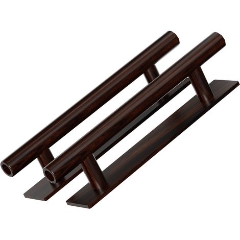 Brosse en caoutchouc adhésive pour poignée de porte sans perçage, motif bois peint, grattoir multifonction, petit racloir de placard (1/3)