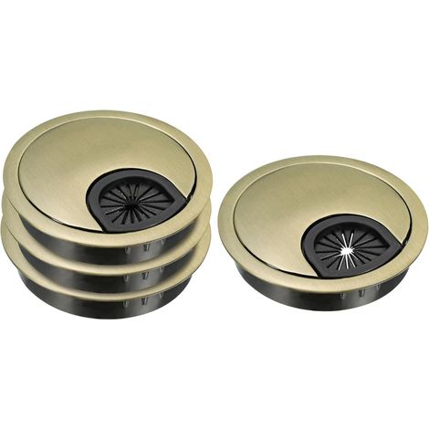 4 pcs Schreibtisch Kabelloch Abdeckung pour bureau maison Tagesablauf 60 mm Bronze (1/5)