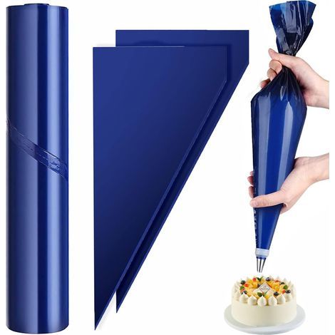 Lot de 50 Poches à Douille Jetables, Extra Large 52 cm Poches à Pâtisserie, Sacs de Glaçage Épais pour Décoration de Biscuits Gâteaux Cupcakes Desserts (1/5)