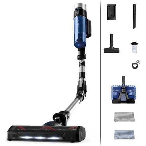 Rowenta X-Force Flex 9.60 Scopa Ricaricabile Secco /Bagnato 2 in 1senza Sacco Potenza 250 W Colore Rosso Argento /Blu (1/5)