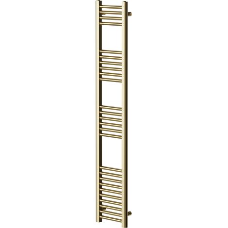 Pizarro Brushed Brass 1600mm x 300mm Straight Heated Towel Rail (1/5)