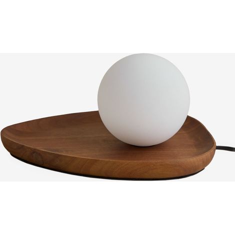 Lampe de table Freidy en bois d'acacia SKLUM Marron Bois Marron