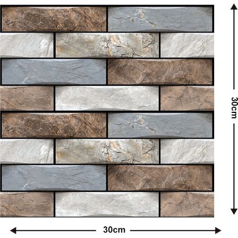 5 Pièces Autocollants muraux 3D autocollants pour chambre à coucher - Papier peint mousse décoratif pour fond de mur (1/2)