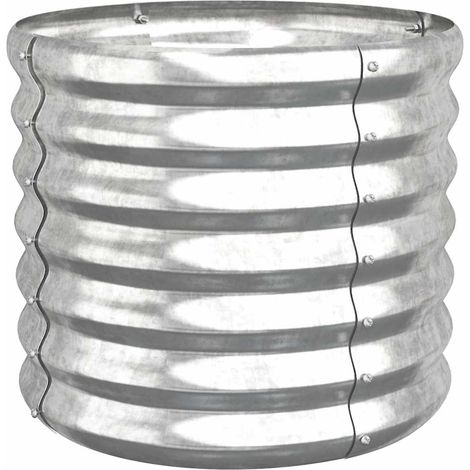 Maison Exclusive - Vaso Giardino Acciaio Zincato 40x40x36 cm Argento (1/4)